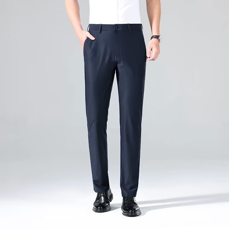 Men's High Elasticity Dress Pants Premium No Iron Classic Casual Pant Flat Front Straight Fit Trouser Pant4
