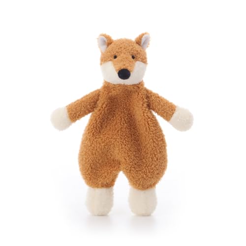 Image of Apricot Lamb Stuffed Animals Security Blanket Yellow Fox Infant Nursery Character Blanket Luxury Snuggler Plush(Yellow Fox, 10 Inches)