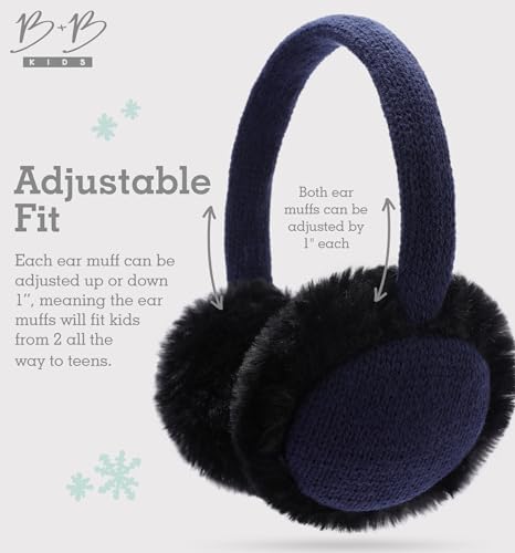 Image of Brook + Bay Kids Ear Muffs - Winter Animal Earmuffs - Cozy Ear Warmers