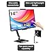 Touchscreen Portable Monitor, 14 Inch 1200P Ultra-Slim Lightweight Bezel Less HDR FHD IPS Touchscreen Display, Travel Monitor with Stand and Speakers, HDMI USB-C External Screen for Laptops and PC