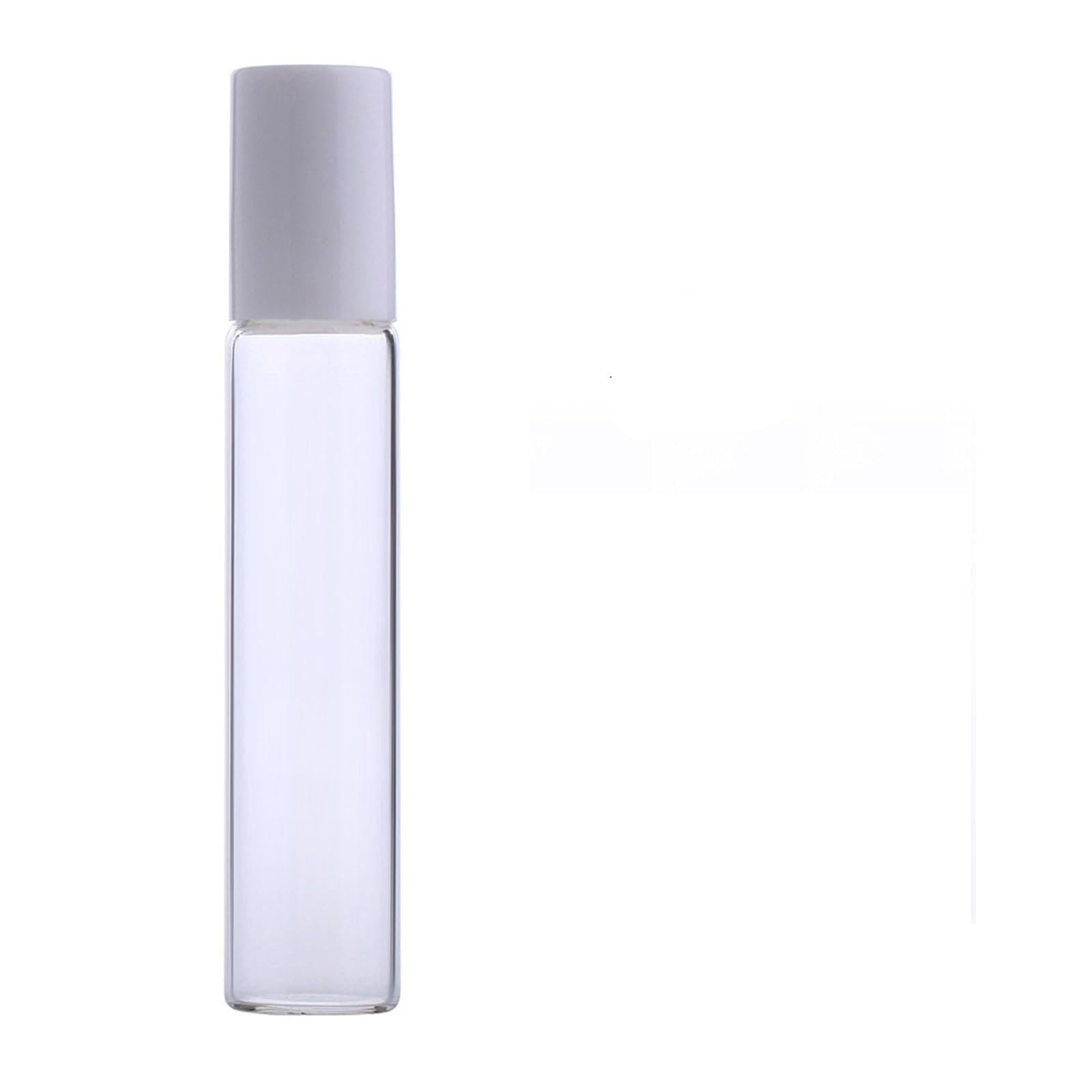 FVDZRFIE Oil Roller Bottles 100 Pcs/Pack 10ml Transparent Thin Roll On Bottle Sample Test Essential Oil Vials With Roller Metal/Glass Ball