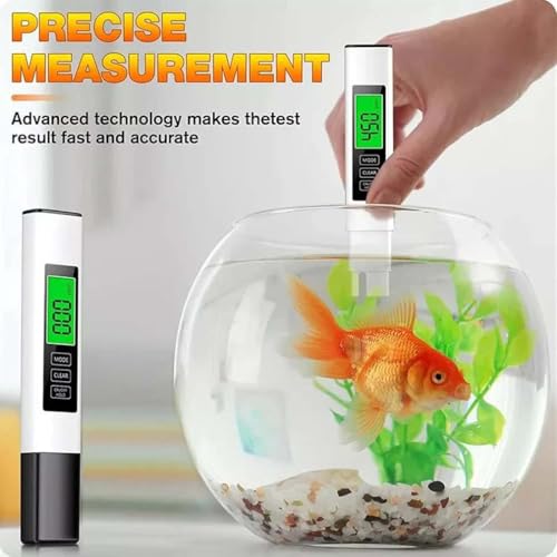 Neues 4-in-1 TDS Messgerät Digitaler Wasser Tester, Wasserqualitätstest Meter, 4 in 1 Digital TDS/EC/TEMP Wasser Tester für Trinkwasser, PPM Messgerät Wasser für Tap, Pool, Aquarium (Weiß)