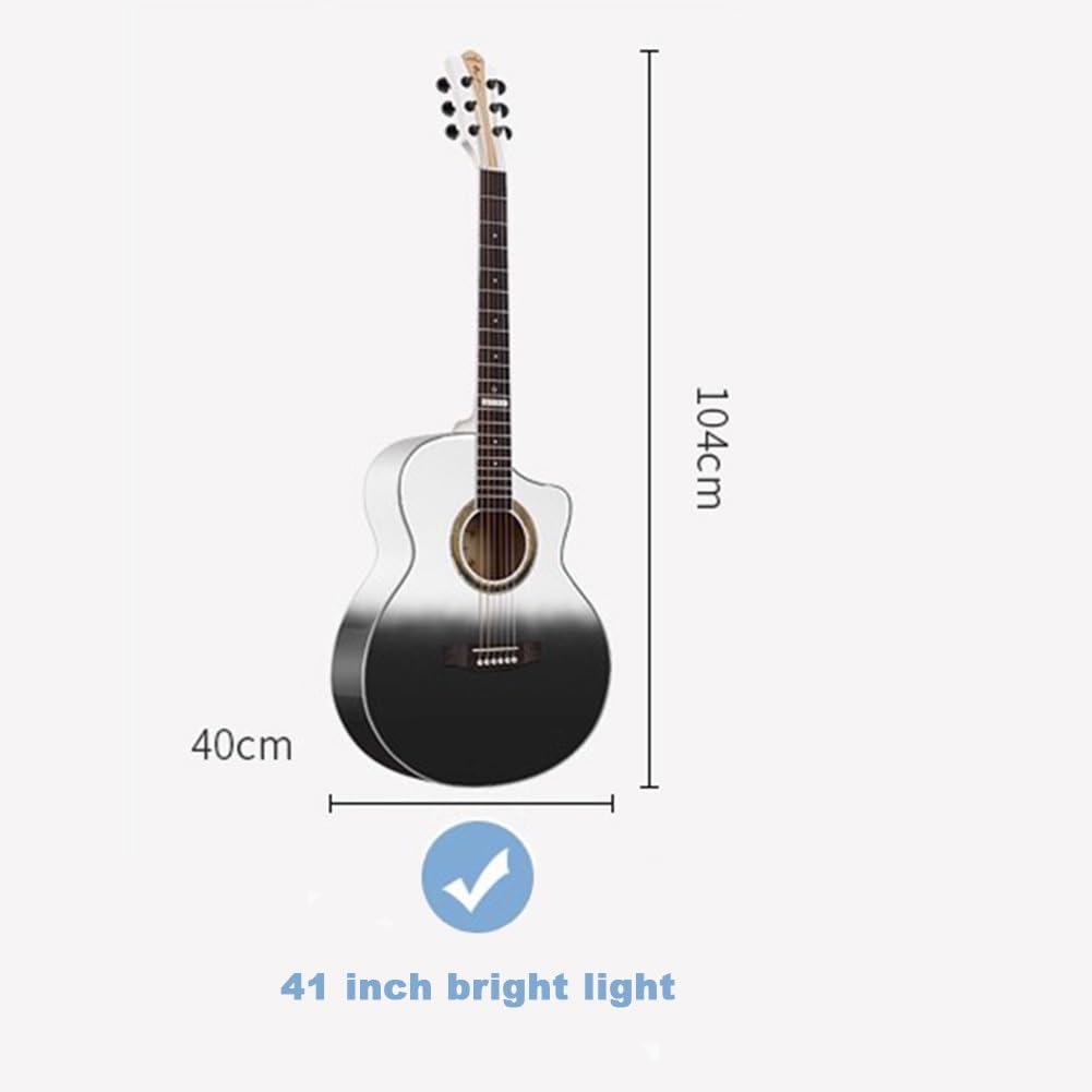 Starter kit per chitarra acustica con custodia, corde, tracolla, accordatore, accordatore, plettro, plettri, confezione regalo per principianti