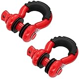 motormic Unique D Ring Shackles 2 Pack RED - 3/4