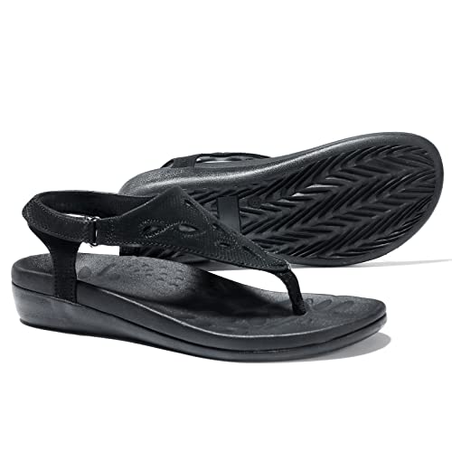 UTENAG Womens Arch Support Sandals Orthotic Thong Flip Flops