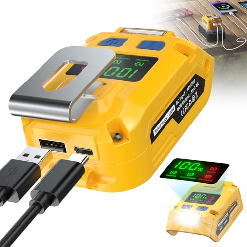 100W USB Battery Adapter Compatible with Dewalt 20V, LIVOWALNY Power