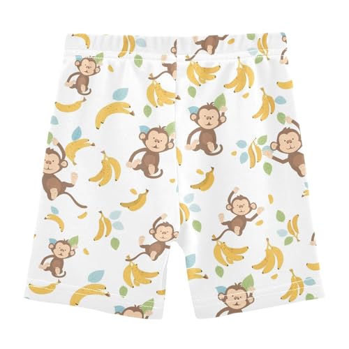 Banana Monkey Prints Girls Shorts Elastic Waist Sports Shorts Girls Leggings Pants for 4-10 Years2
