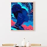 Pintar por Numeros Adultos, DIY Painting by Numbers Kits, Abstracto Mujer Cuadros para Pintar por Numeros Pinturas Acrilicos, con Pinceles, Decoración para el Hogar Regalo 100 x 135cm PjY7083 3-Q