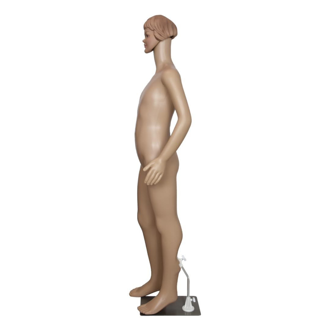 BITUXX Schaufensterpuppe Weiblich Mädchen Schaufensterfigur Mannequin Schneiderpuppe 360° beweglich 140cm