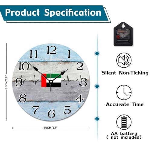 Horloge murale Émirats arabes unis cadeau vintage idéal ami