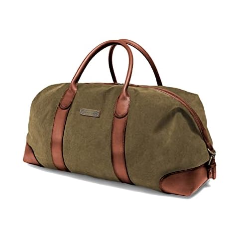 Bolsa de viaje DRAKENSBERG Weekender 'David' de lona y piel Cover