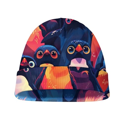 Kids Graphic Skull Winter Caps for Boys Fall Soft Lightweight Slouchy Cuffed Knit Hat Girls Cute Warm Beanie Hats