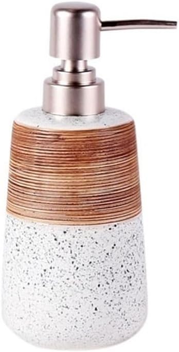 Soap Pump Dispenser Shower Gel Hair Wash Water Pusher Lotion Dispenser Dispenser Empty Bottle Hotel Ceramic Soap Dispenser Bottles Dispenser(White)