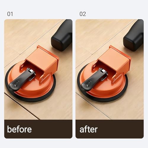 Floor Gap Fixer Tool, 2026 New Heavy Duty Floor Gap Fixer Tool, Enhanced Vacuum Suction Cup, for Laminate, Vinyl, Wood & Tile Flooring (Orange) - 2