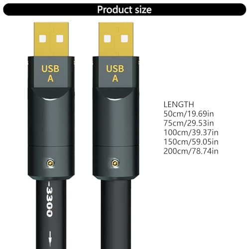 Cable USB macho a macho para conectar DAC e interfaz de audio con cobre 6N de alta fidelidad 7