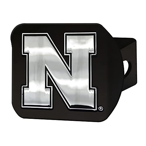 FANMATS University of Nebraska Black Metal Hitch Cover , 3.4"x4" by FANMATS - Used condition - US$10.50