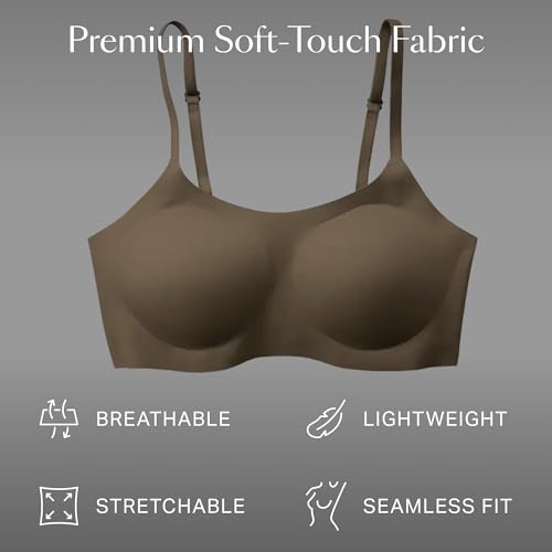 Image of EBY Seamless Support Bralette with Adjustable Straps, Bralettes for Women, Wireless Bra for Women