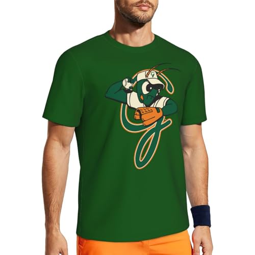 Greensboro Grasshoppers Men's Short-Sleeved Round Neck Mesh T-Shirt3