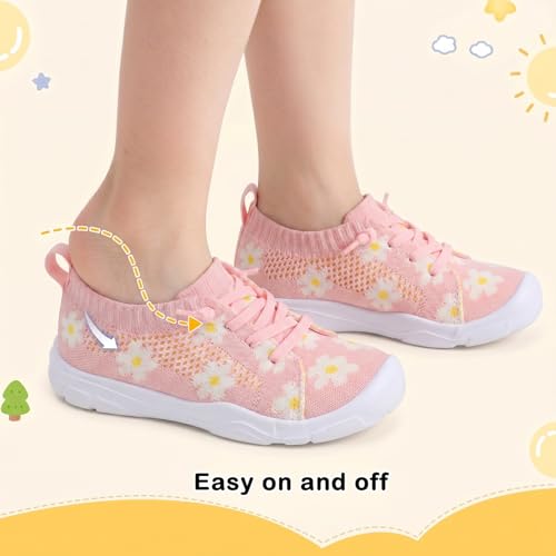 Image of LeIsfIt Toddler Shoes Boys Girls Wide Toe Box Breathable Slip-On Sneakers Kids Lightweight Barefoot Feel Shoes for Everyday Play