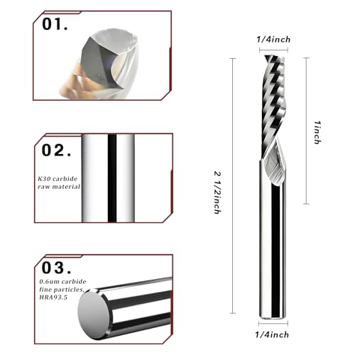 K20 O Flute Upcut Router Bit
