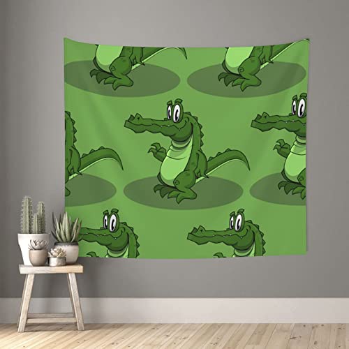 Tapisserie murale crocodile Ousika 152x130 cm pour salon