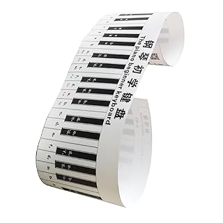 DRESSOOS Clavier De Piano Simulé Clavier Électronique Clavier De Piano De Bureau Piano 3D Clavier Piano Fournitures D’Apprentissage Touches Piano Stickers Piano Autocollants Piano Clavier - Les Beatles, Paul McCartney, John Lennon, RIngo Starr, George Harrison