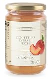 Agrisicilia Confettura Extra di Pesche, vasetto da 340g, Ideale per crostate, dolci fatti in casa e tagliere di formaggi, consistenza densa e sapore intenso