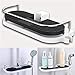 Étagère de Douche pour Rail de Douche, Tablette de Douche Telescopique Sans Perçage, Panier de Douche en Acier Inoxydable, Support D'organisateur de Salle de Bains pour le Shampooing