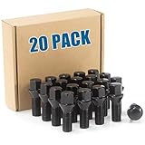 JiiinMiiin 14x1.5 Black Wheel Lug Bolts, Wheel Hub Bolt M14x1.50 Thread for Wheel Spacers, 17mm Hex,...