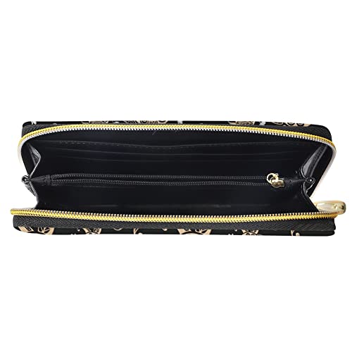 Mumeson Women Zip Around Long Wallet Flower Sea Turtle Print Leather Clutch Purse Phone Case Cards Holder #TOP3