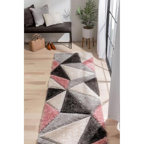 Image of Soft Plain Shaggy Rugs and Carpet for Bedroom Living Room 2x5 Feet M-9