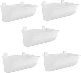 Abaodam 5 Piezas Comedero para Palomas Blancas Comida para Periquitos Jaula De Alimentador De Accesorios para Pájaros Comedero para Pollitos Comida para Palomas El Plastico