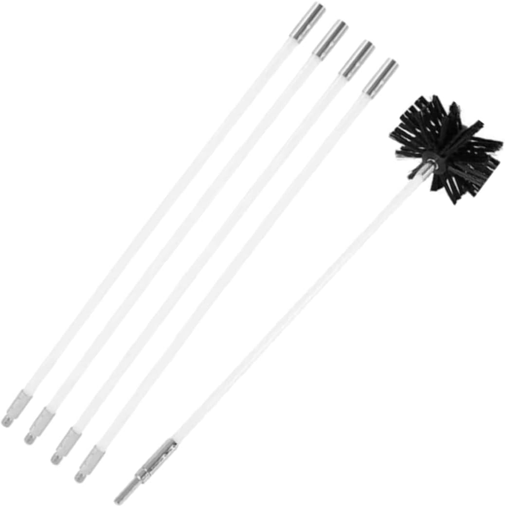 Flexible Chimney Cleaning Brush Set Sturdy Nylon Bristles for Dryer Vent and Fireplace Maintenance Easy-to-Use Duct Brush Cleaning Kit for Homeowners