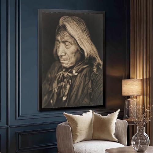 Impression sur toile Red Cloud Sioux tableau 30x45cm prêt à poser pour mur vide de bureau - 3
