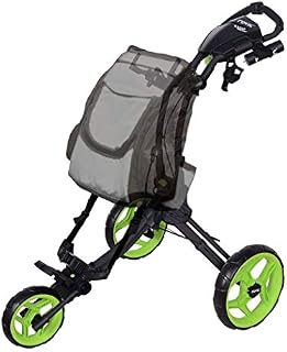 Rovic RV1D 3-Wheel Disc Golf Push Cart | Fits All Disc Golf Backpacks