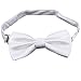 Produktbild Pinhan Herren Fliege, klassisch, für Hochzeit, Party, verstellbar, große Farbauswahl, weiß, 12 * 7cm