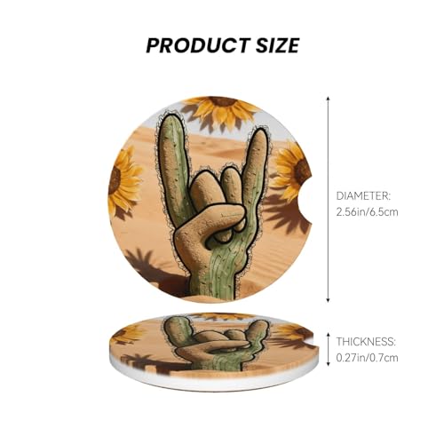 Posavasos de cerámica 2.56 pulg para autos (2 piezas) miniatura 5