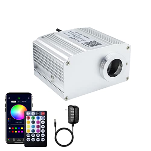 Image of AZIMOM 10W Twinkle Fiber Optic Starlight Box Sound Activated RGBW Fiber Optic Light Source APP /Remote Control Light Engine Driver for Car Home Ceiling Star Lighting Decor