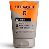 LifeJacket Sun Protection Gel SPF 30 UVA, UVA 5* Sun Cream/Sunscreen factor 30, Face + Body 100ml Lightweight, Non-greasy, Water resistant, Cruelty free, Clinically Approved for Sensitive & Dry Skin