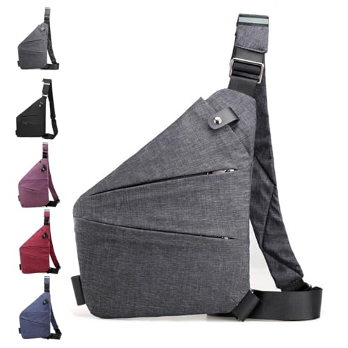 Wander Plus Anti Theft Bag, Wander Plus, Wander Plus Travel Bag, Wander Plus Cross Body Bag (Grey, Left shoulder)