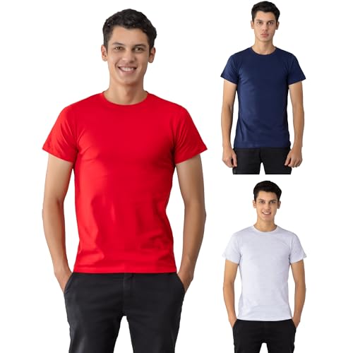 Image of Chromozome Mens Cotton Rich Regular Fit T-Shirts (Pack of 3)