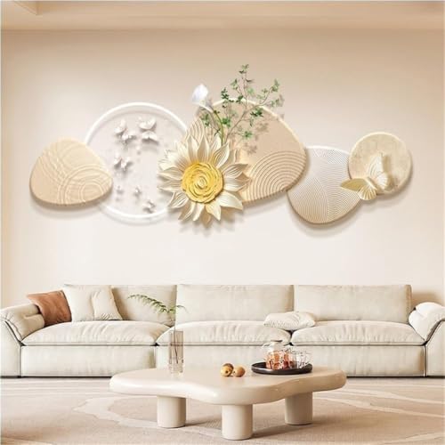 LED Wall Art with 3D Floral Decor,With plants,for living room