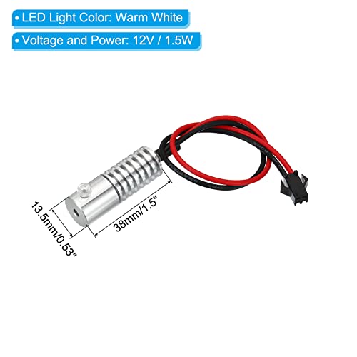 Image of PATIKIL 3mm 3.0m PMMA Side Glow Fiber Optic Cable Kit, with LED Aluminum Illuminator 12V 1.5W Guide Light Source Decoration for Home DIY Lighting, Warm White