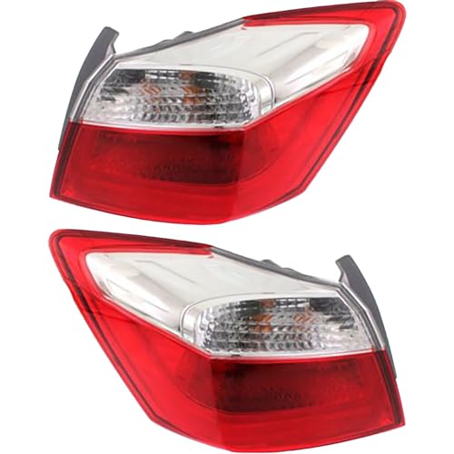 Garage-Pro Driver and Passenger Side Outer Tail Light for Honda Accord 2013-2015 Sedan Halogen With bulb(s) Non-LED; Fits EX, LX & Sport; Mounts On Body Replaces33500T2AA01, 33550T2AA01
