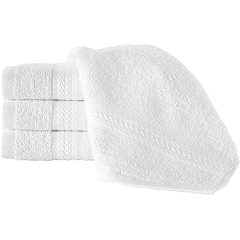 REGAL RUBY Quick-Dry White Washcloths Set Cover