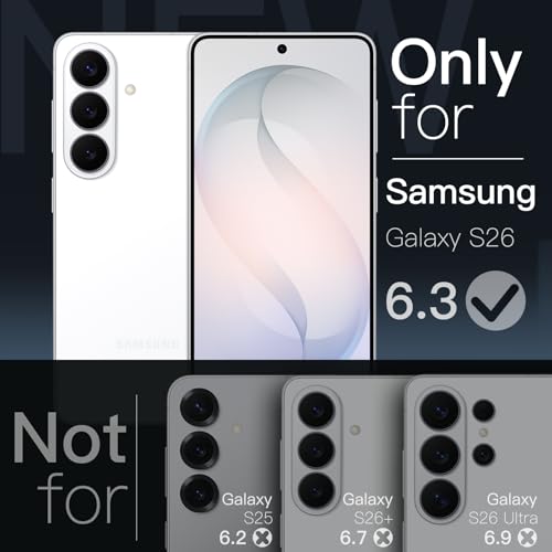 Image of JETech Magnetic Slim Cover Case for Samsung Galaxy S26, Compatible with MagSafe, Camera Lens Full Protection, Ultra-Thin Lightweight Clear Minimalist Protective Phone Cover (Clear)