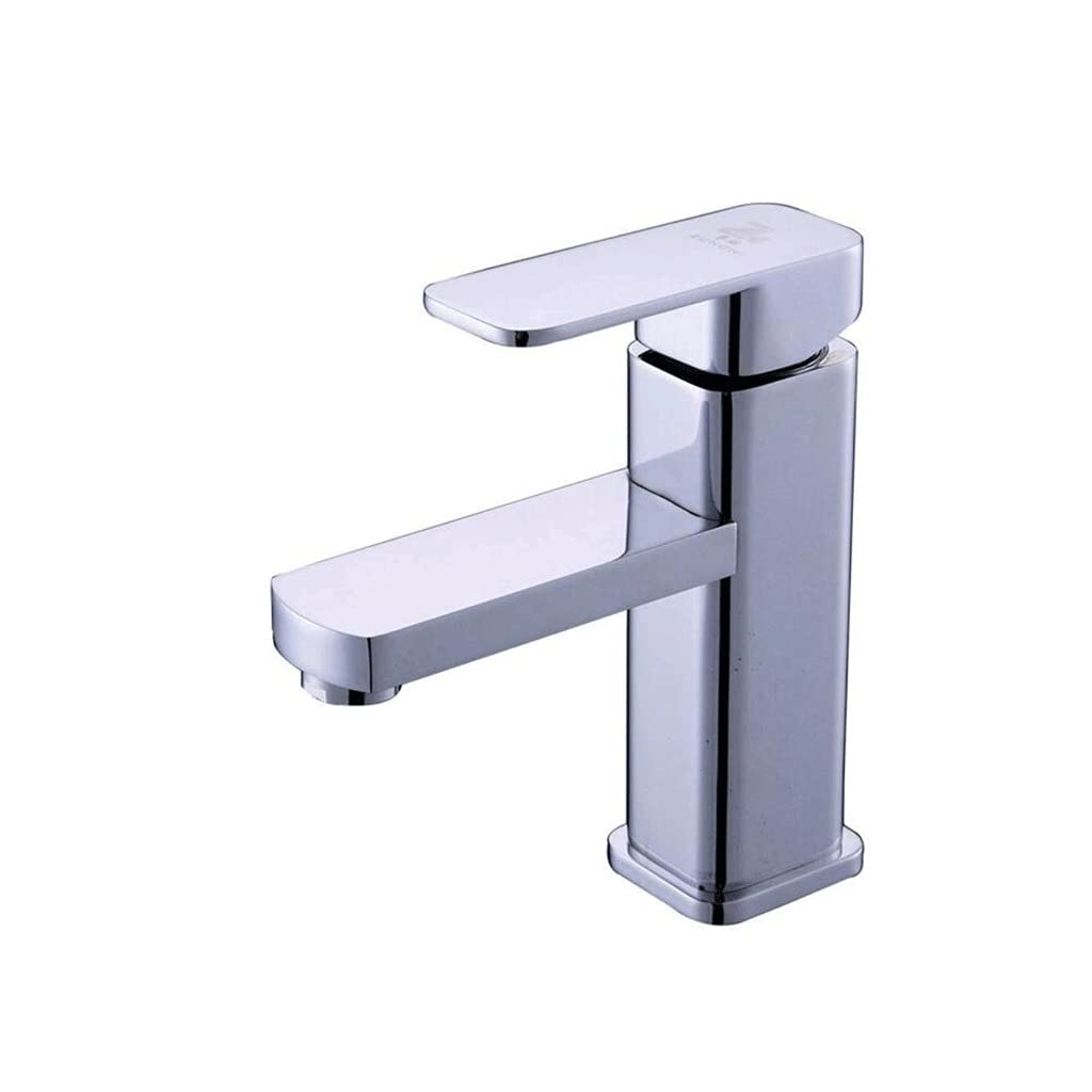Robinet de lavabo moderne anti-éclaboussure avec mitigeur haut chrome durable