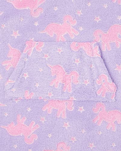 The Children's Place Girls Glow Unicorn Fleece Hooded Nightgown, Lovely Lavendar Single, Xl/Xxl #TOP2