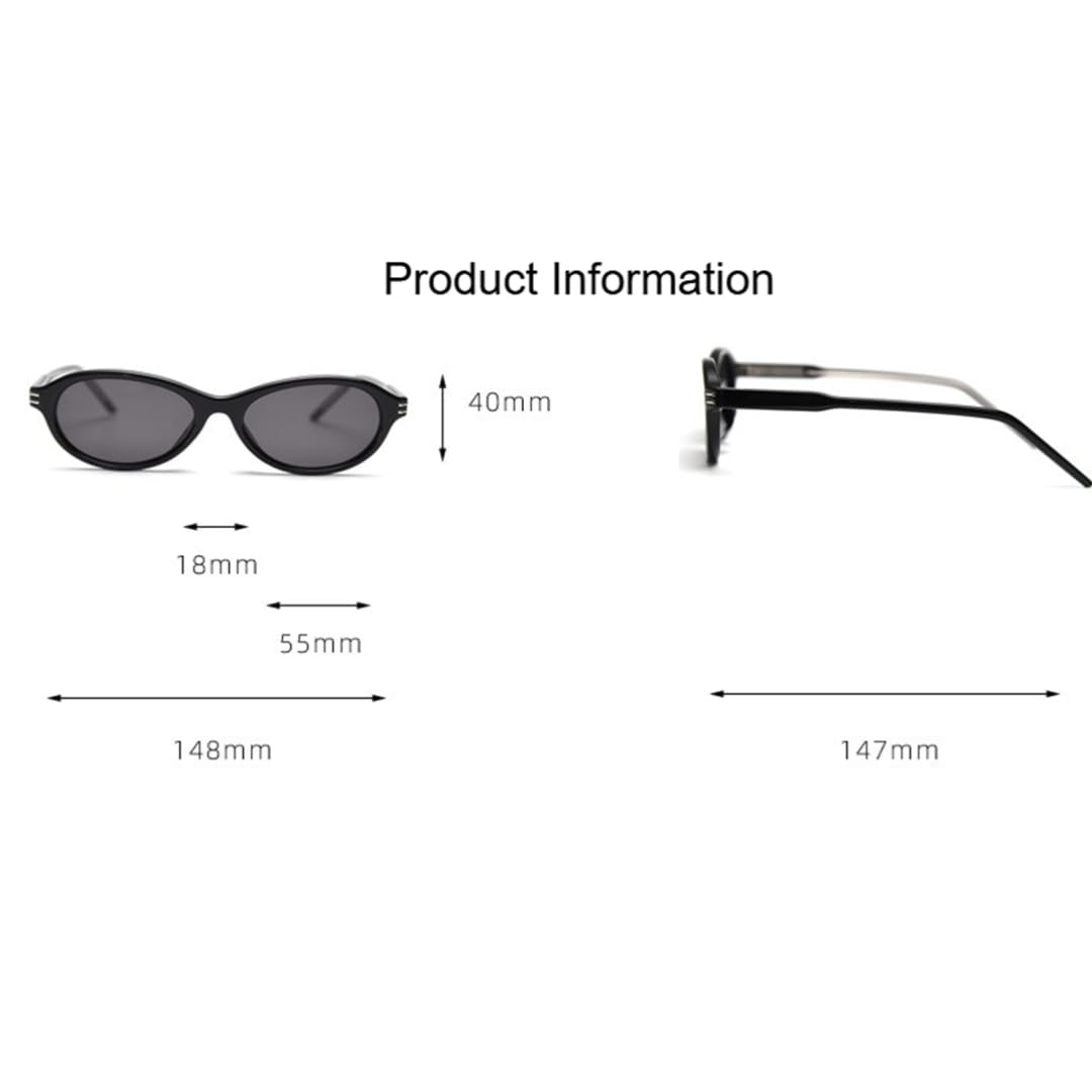 Occhiali da sole polarizzati uomo e donna TR90, piccoli, ovali, a occhi di gatto, con lenti UV400 Tac.