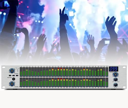 Égaliseur audio numérique avec réduction du bruit, égaliseur graphique stéréo 31 bandes, 10 effets prédéfinis pour une utilisation à la maison, sur scène et en studio